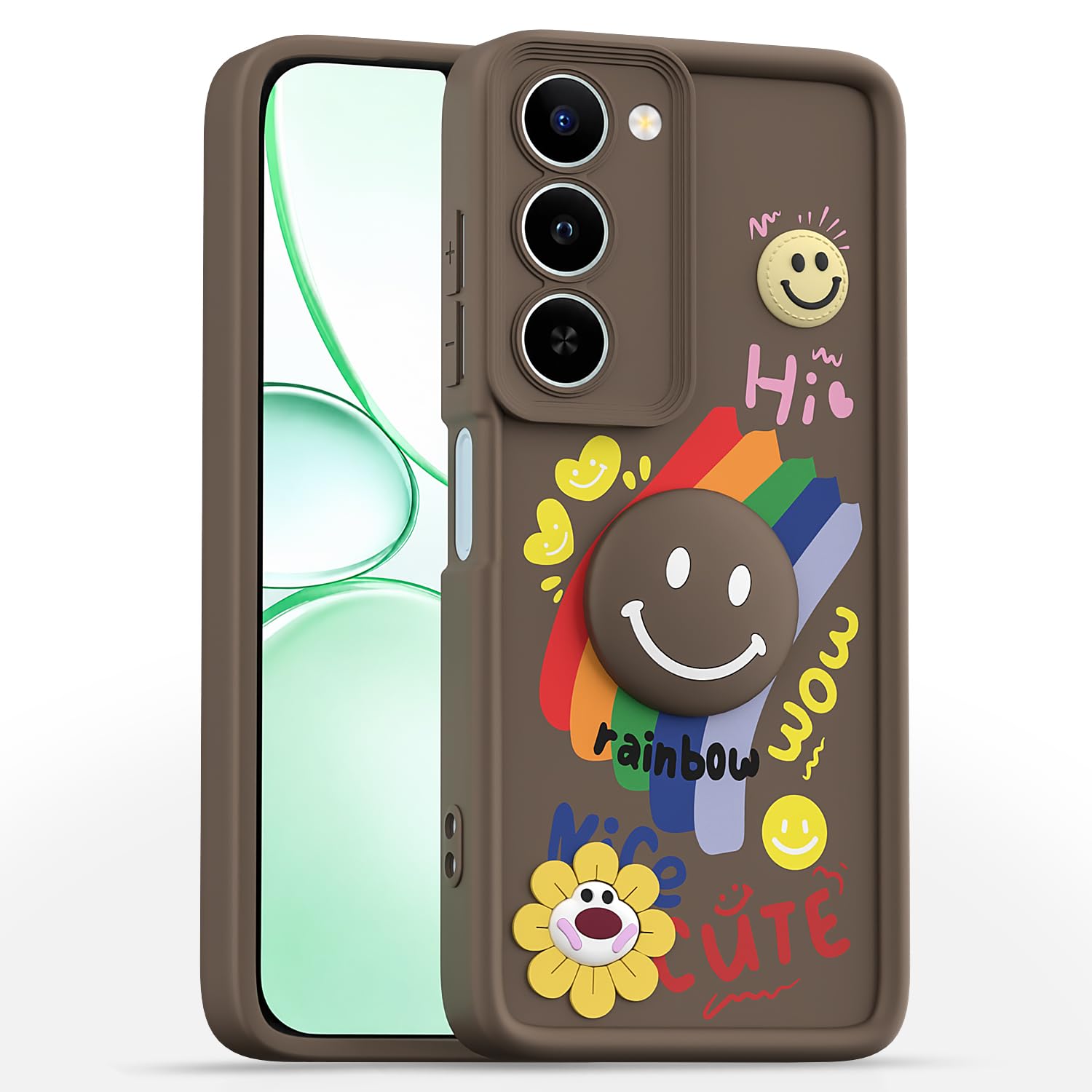 Pikkme brown mobile cover for Realme P4 Lite/C83 5G
