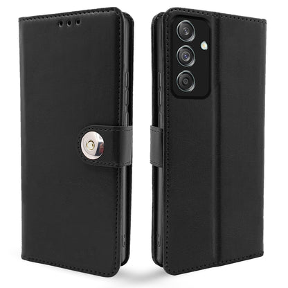 Samsung M55/M55s/F55 5G Button wallet flip cover in black by Pikkme