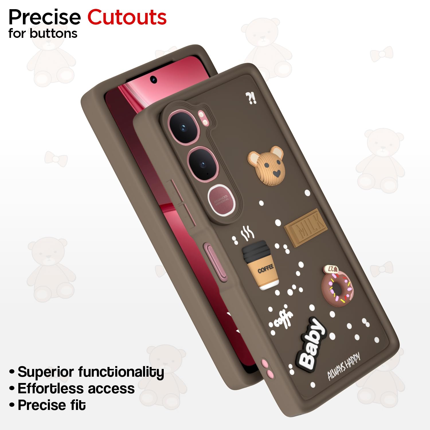 Pikkme Vivo Y31 5G/3D brown back cover – photo 6