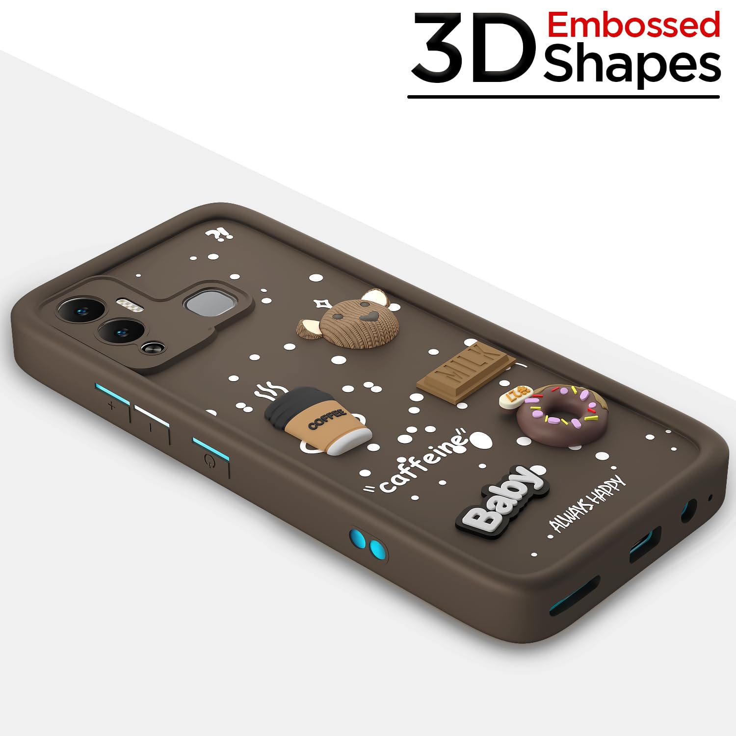 Infinix Hot 12 Play/3D phone cover in brown by Pikkme – photo 3