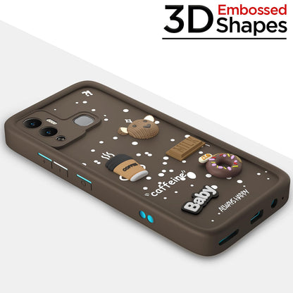 Infinix Hot 12 Play/3D phone cover in brown by Pikkme – photo 3
