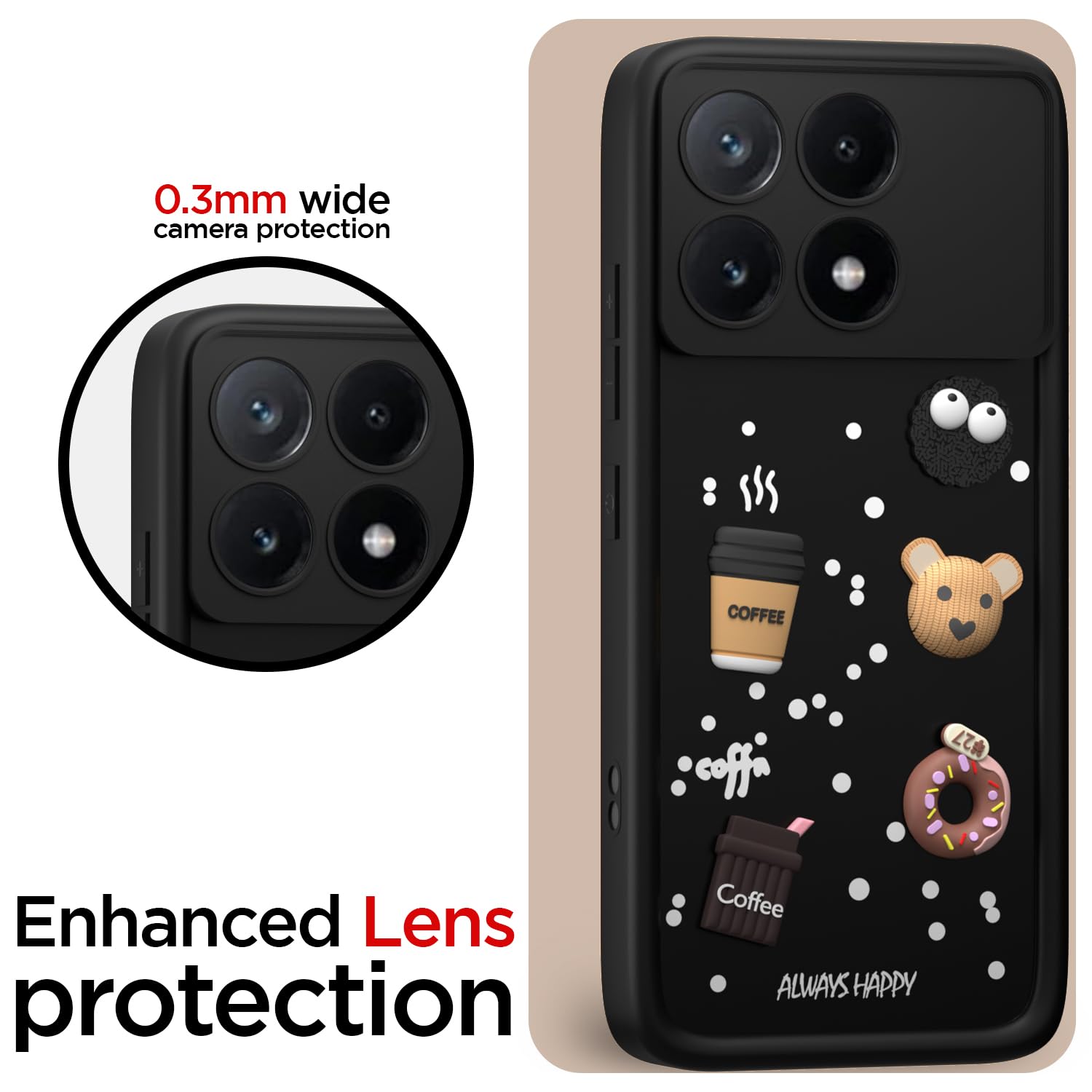 Black back cover for Poco X6 Pro 5G – Pikkme – photo 5