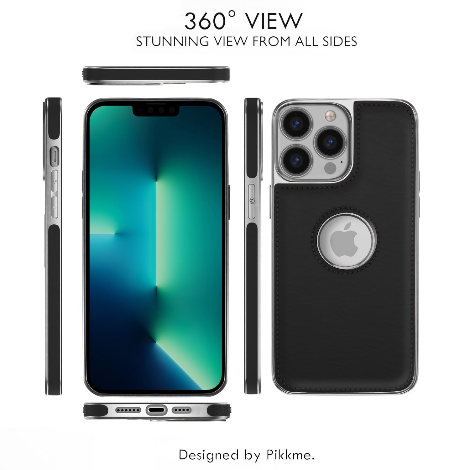 Pikkme iPhone 13 Pro Max chrome black phone cover – photo 2