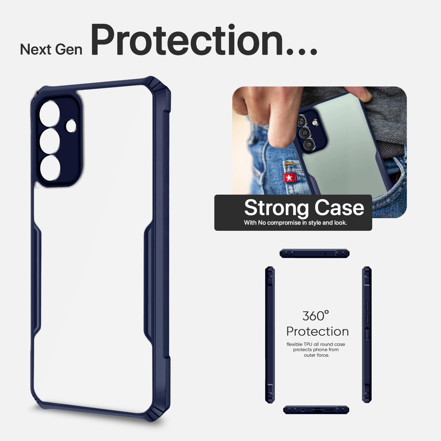 Samsung f13 5G Hybrid back cover in blue by Pikkme – photo 7