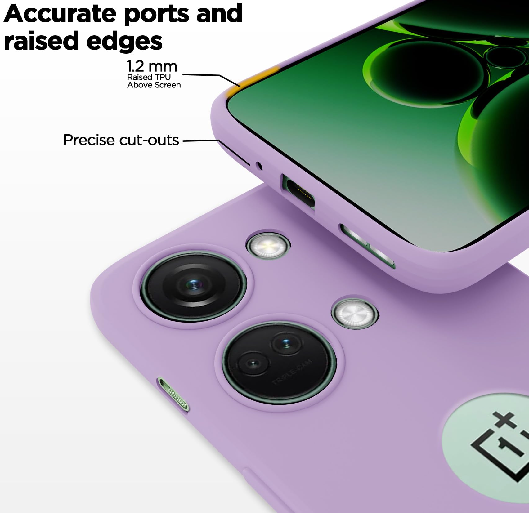 Light purple Soft Silicone mobile cover for OnePlus Nord 3 5G – Pikkme – photo 3