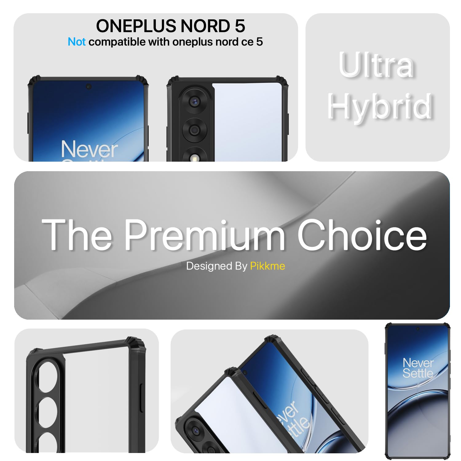 Pikkme OnePlus Nord 5 5G Ultra Clear black phone cover – photo 2