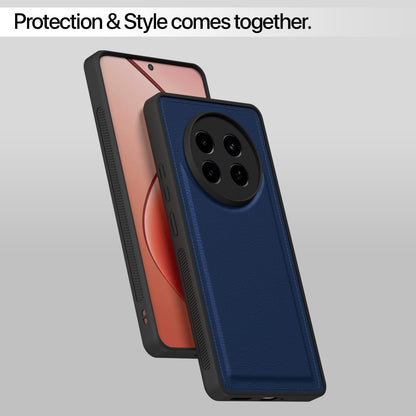 Pikkme Realme 13 Plus 5G / Realme P1 Speed 5G Leatherback Back Case | Blue