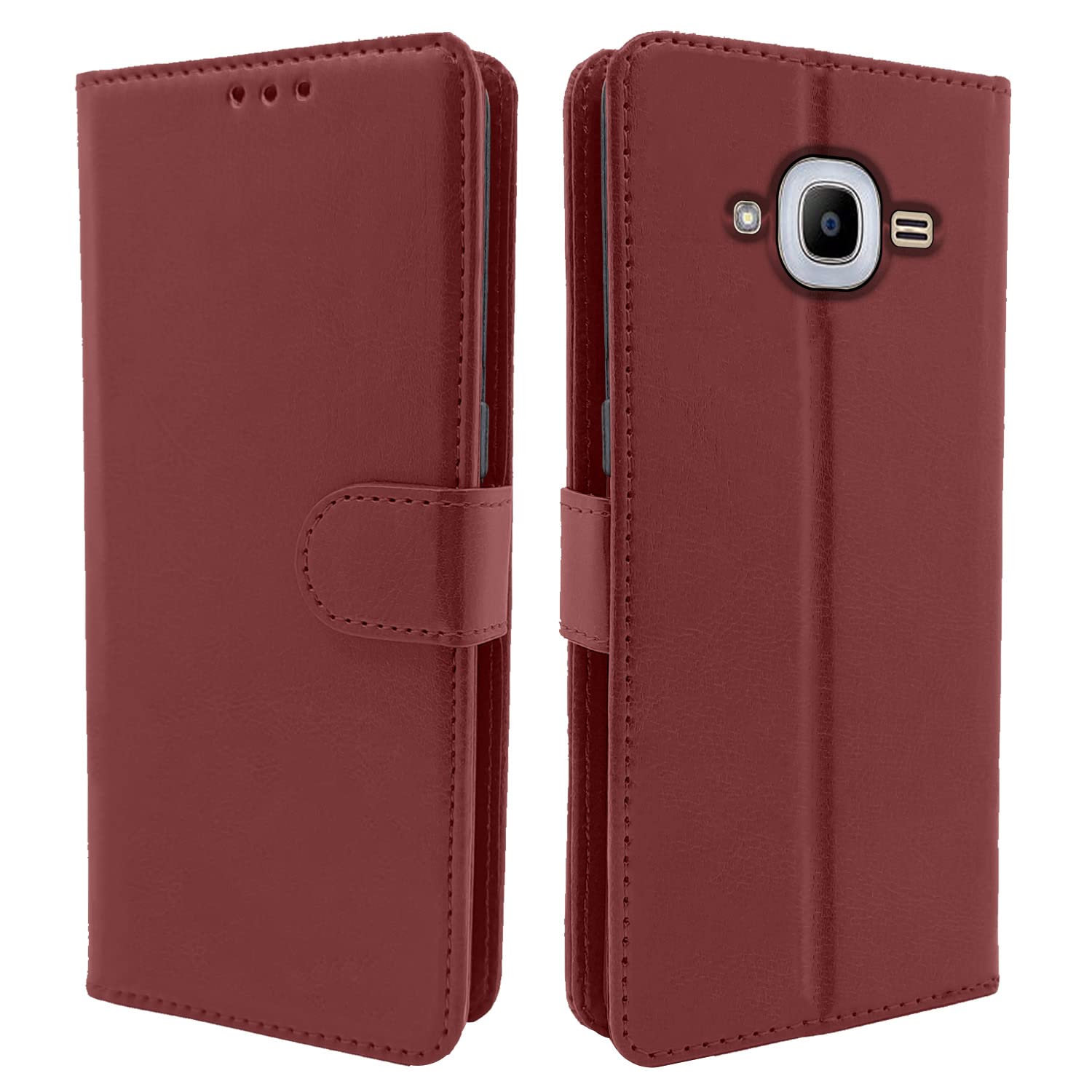   Samsung Galaxy J2 2016 Vintage  Flip Cover  - Brown 