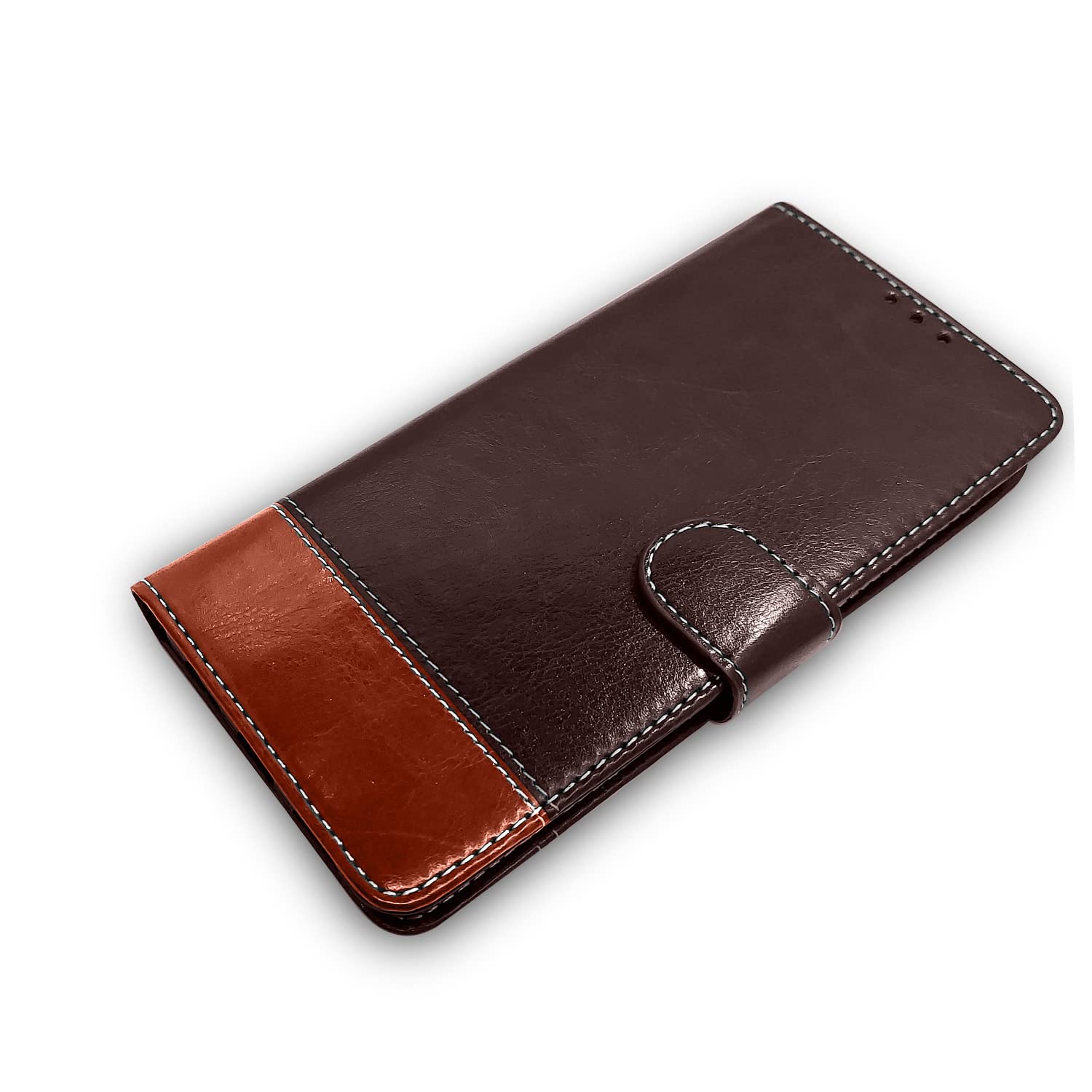 Coffee & brown Magnetic wallet flip cover for Moto G51 5G – Pikkme – photo 3