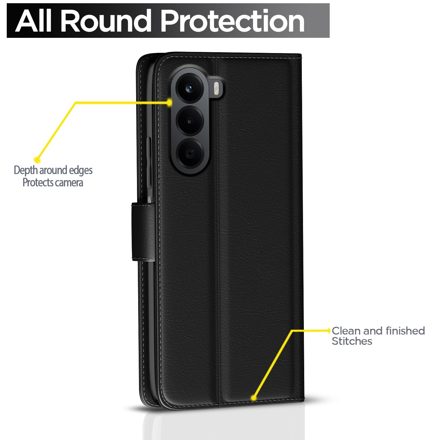 Pikkme OnePlus Nord CE 6 Lite 5G Wallet black flip cover – photo 4
