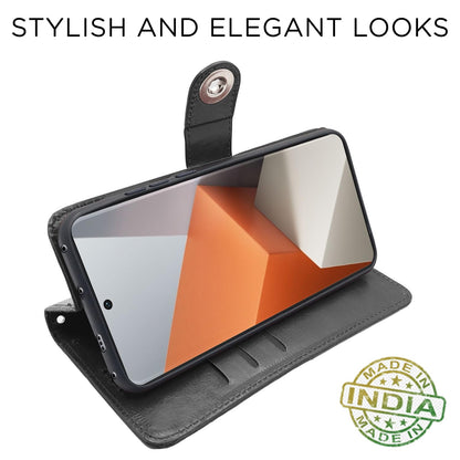 Redmi Note 13 Pro Plus 5G Button mobile flip cover in black by Pikkme – photo 5