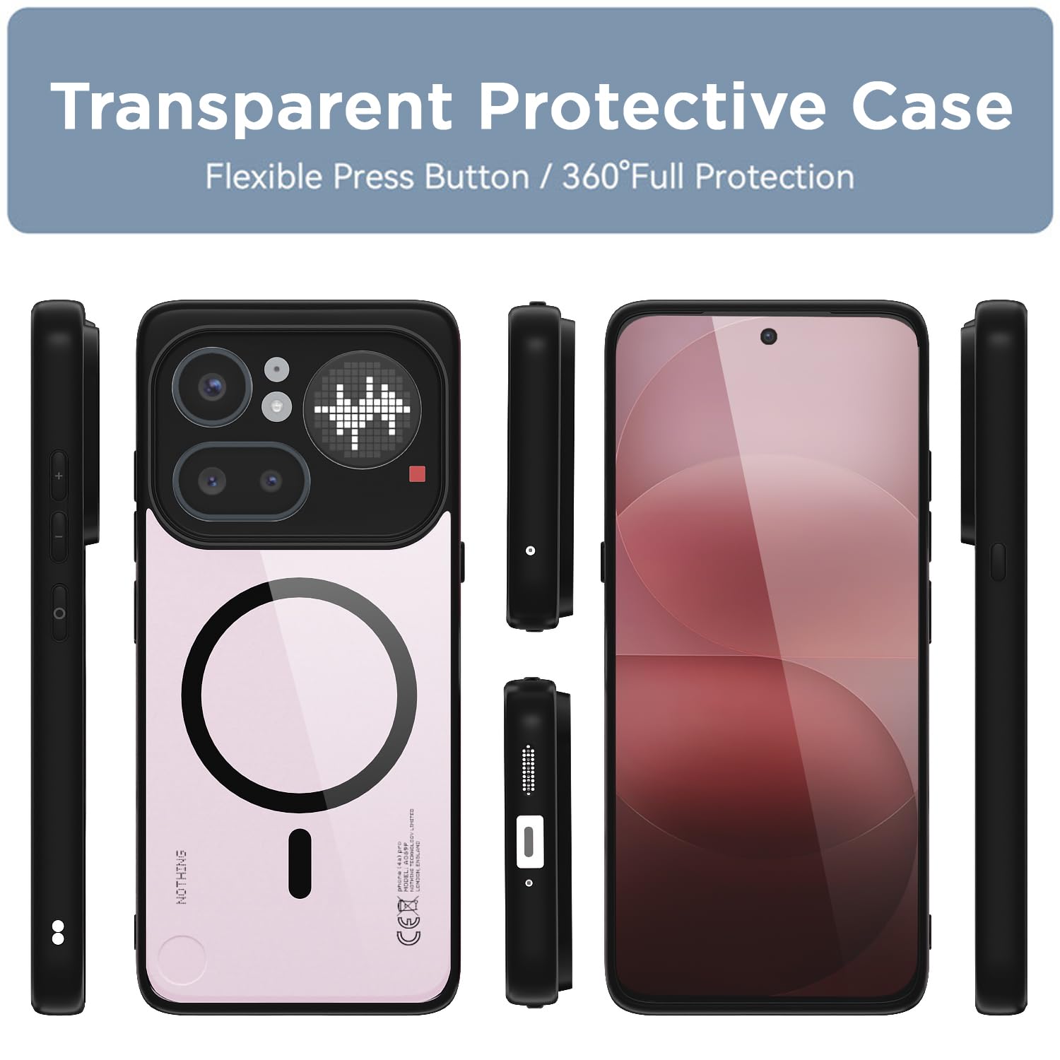 Nothing Phone 4a Pro 5G MagSafe mobile back cover in black mag-safe by Pikkme – photo 2