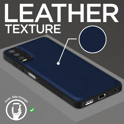 Pikkme Vivo Y12s/Y20/Y20i/Y20G Leather blue mobile back cover – photo 7
