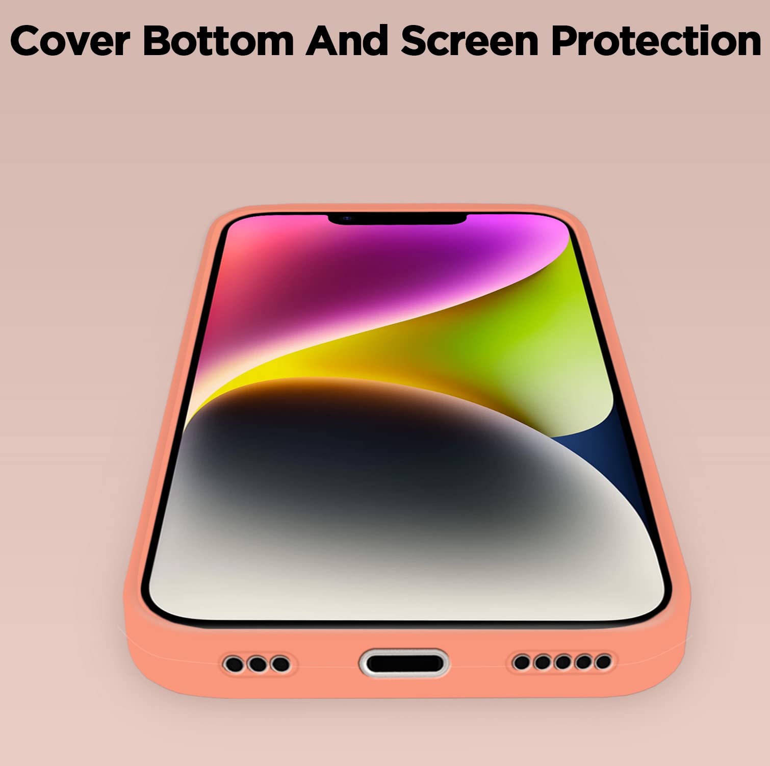 iPhone 14 Plus Soft Silicone back cover in new peach by Pikkme – photo 7
