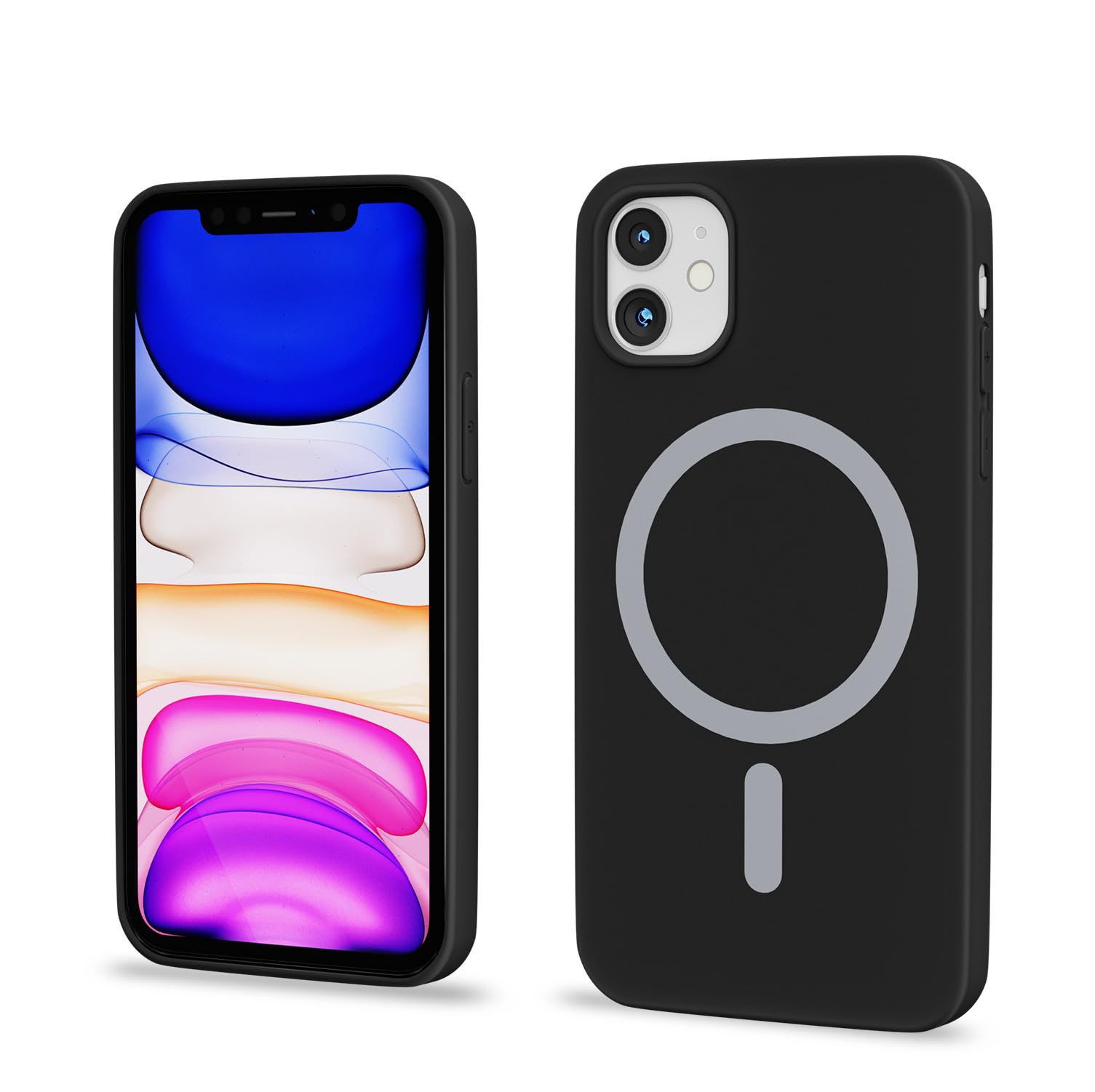 Pikkme black Soft Silicone mobile back cover for iPhone 11