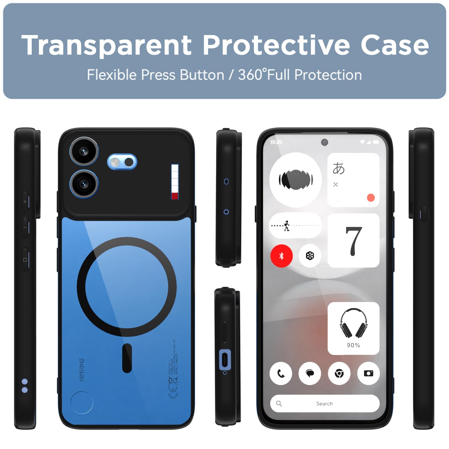 Pikkme black mag-safe mobile back cover for Nothing Phone 4b 5G – photo 2