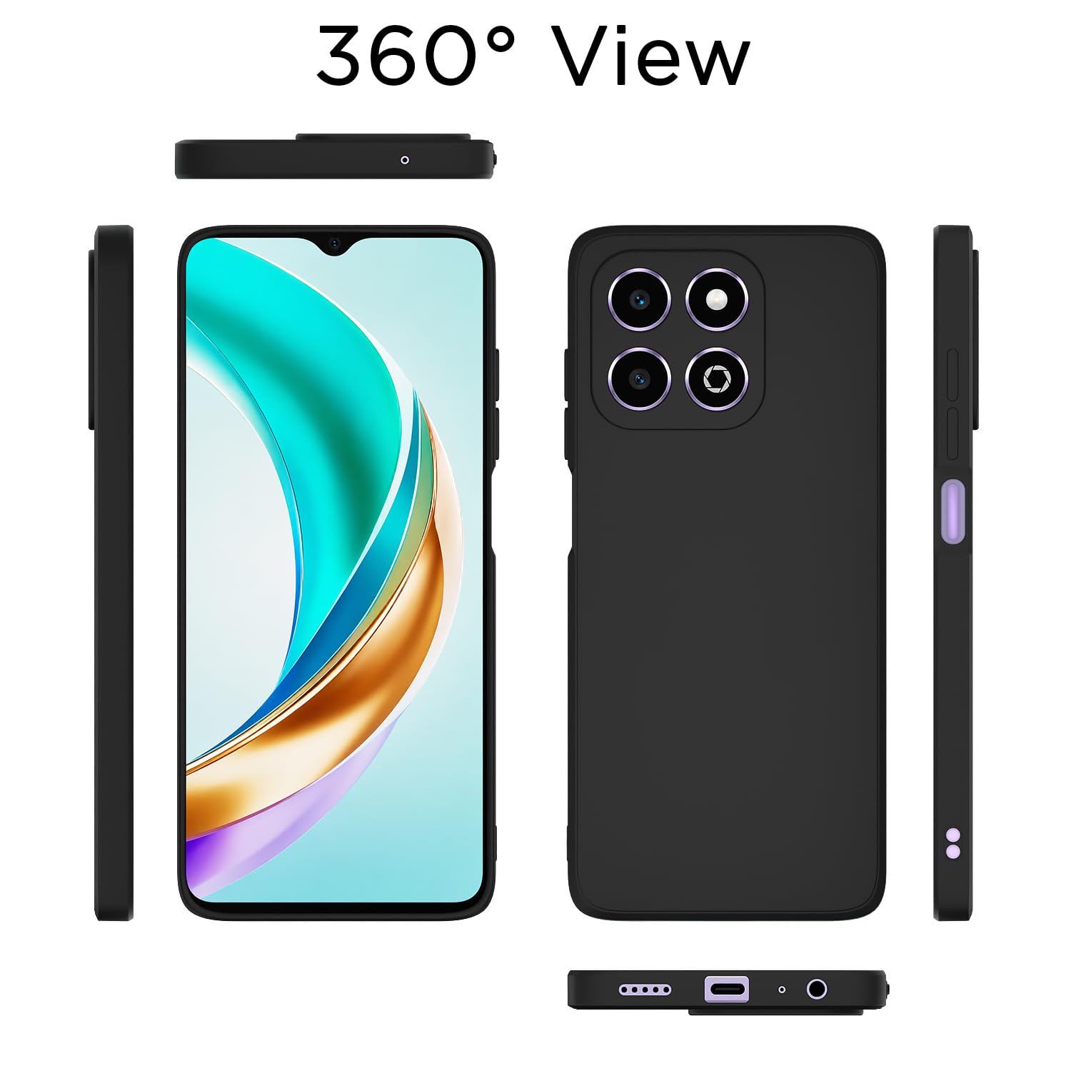 Honor X6b Matte phone cover in black by Pikkme – photo 4