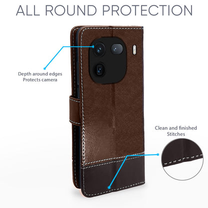 Brown & coffee Magnetic flip cover for iQOO 12 5G – Pikkme – photo 2