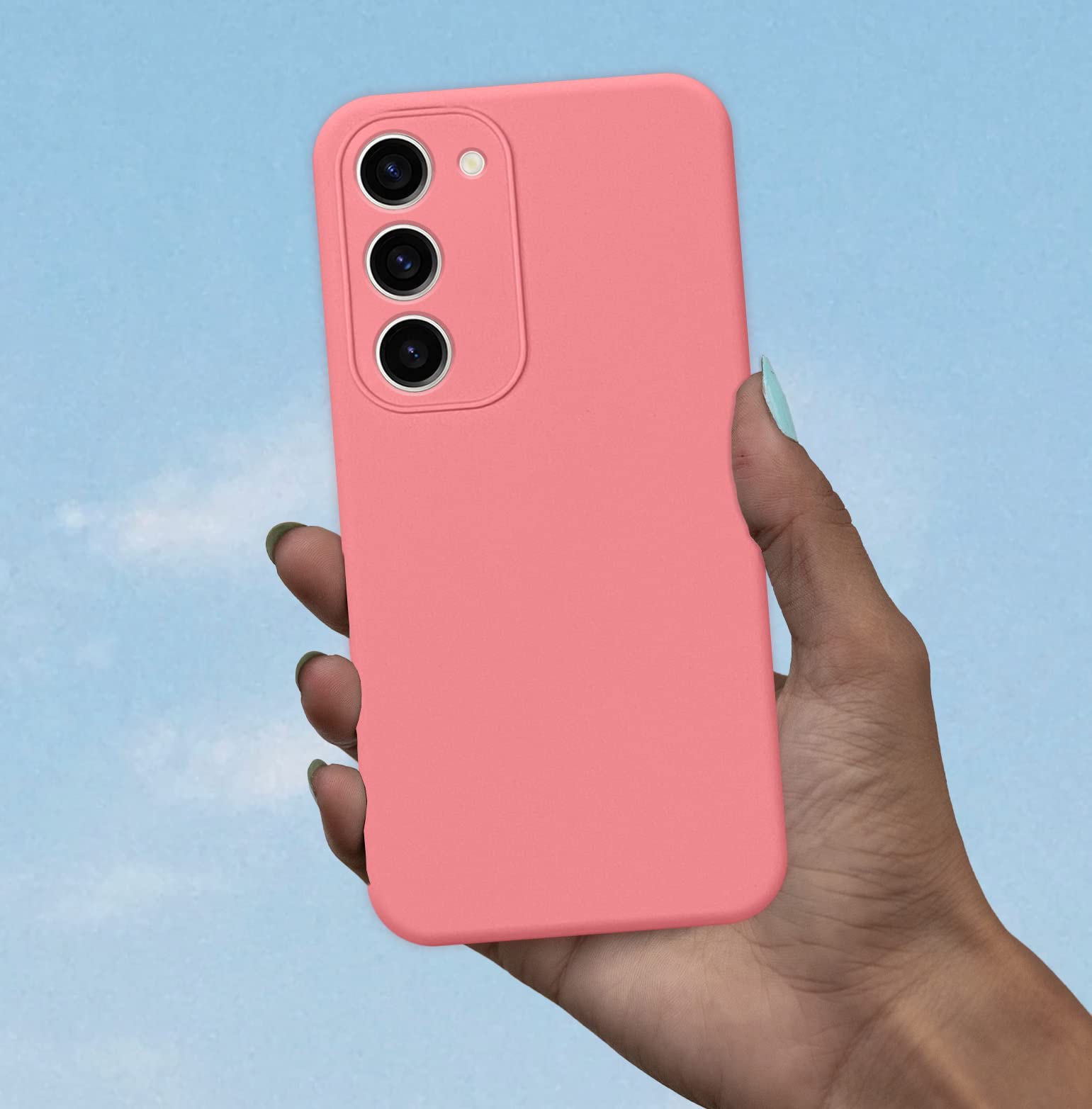 Samsung S23 Plus 5G Soft Silicone back cover in pink by Pikkme – photo 6