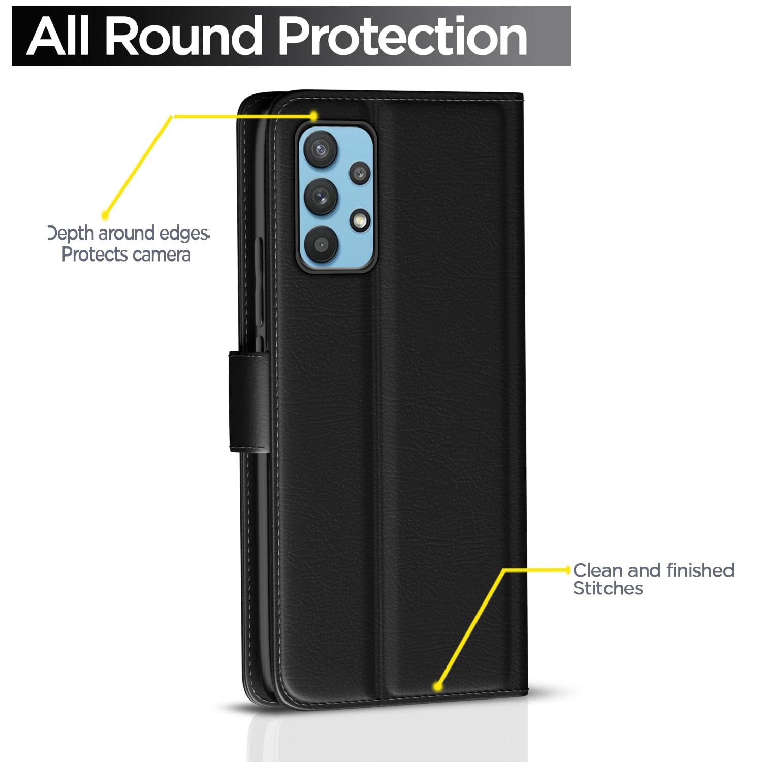 Pikkme black mobile flip cover for Samsung M32/A32 5G – photo 4