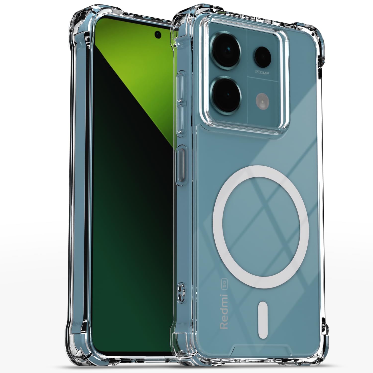Redmi Note 13 Pro/Poco X6 5G mobile cover in transparent mag-safe by Pikkme