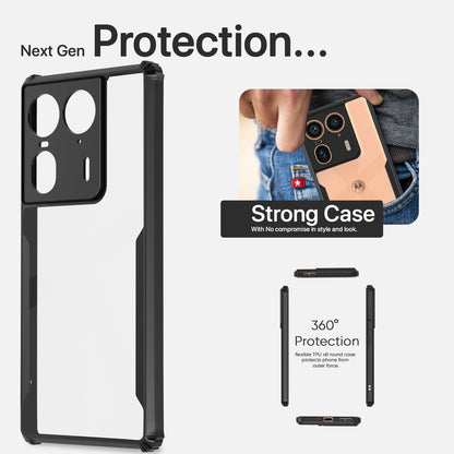 Pikkme Moto Edge 50 Ultra 5G Clear black mobile back cover – photo 6