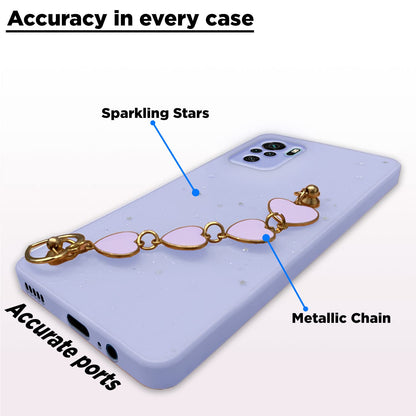 Pikkme Redmi Note 10 / Note 10s Chain Back Cover (Purple)
