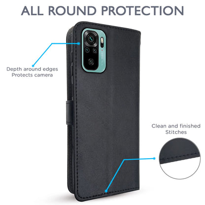 Redmi Note 10/Note 10s Wallet wallet flip cover in black by Pikkme – photo 4