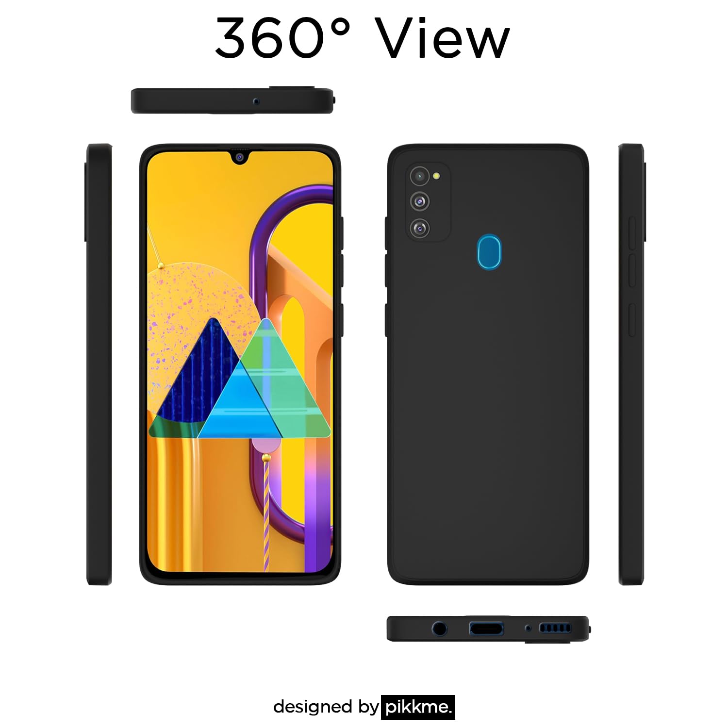 Samsung M21/M30s/M21 2021 phone cover in black by Pikkme – photo 3