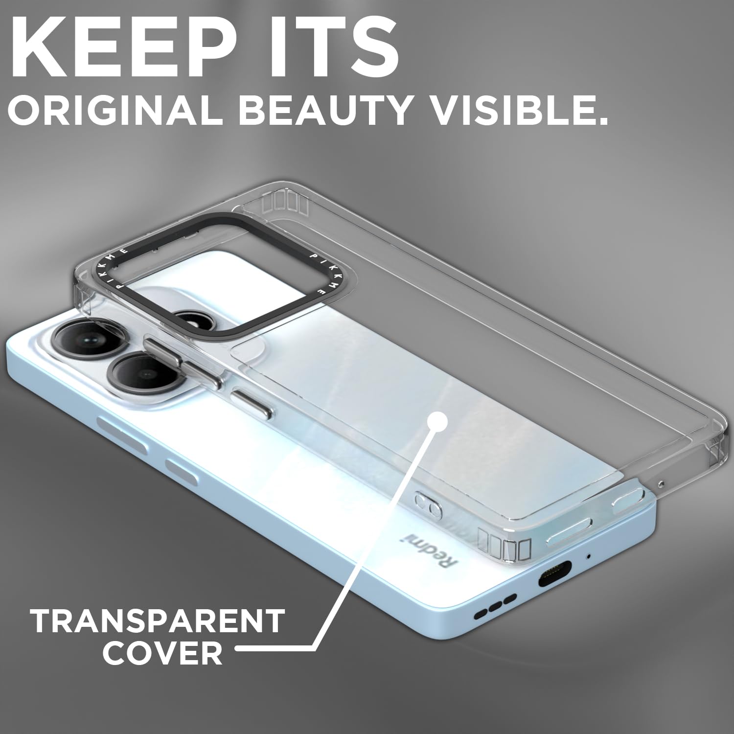 Pikkme Redmi Note 14 5G Hybrid transparent mobile back cover – photo 2