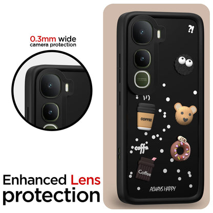 Black Silicone mobile back cover for Vivo Y400 5G/3D – Pikkme – photo 5