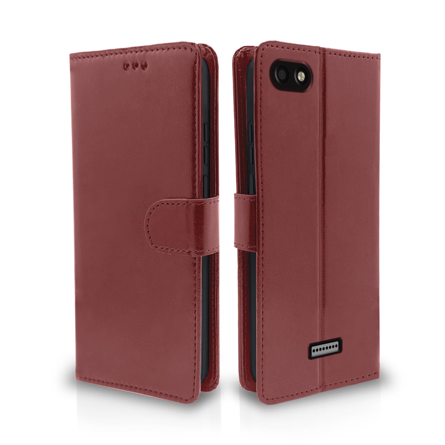 Redmi 6A Brown Vintage Flip Cover