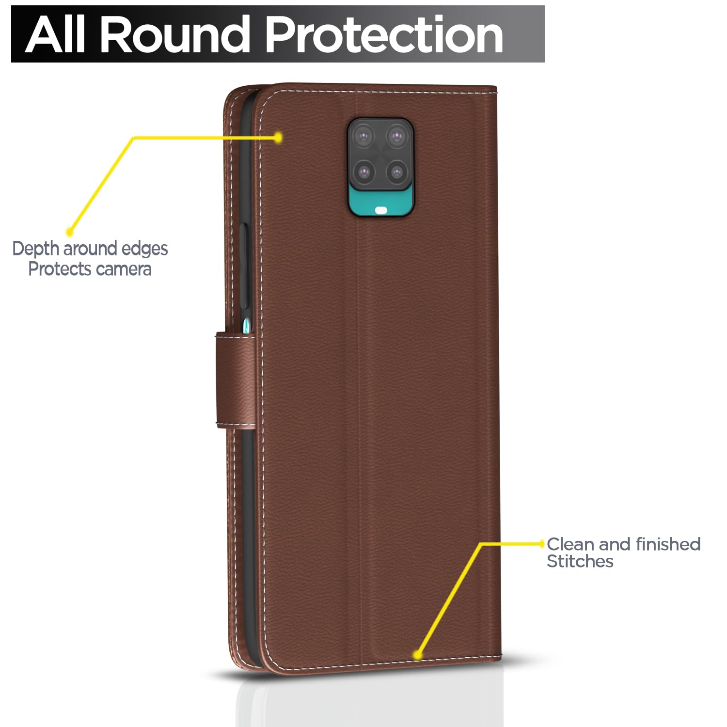 Redmi Note 9 Pro/Note 9 Pro Max/Poco M2 Pro/Note 10 Lite flip cover in tan by Pikkme – photo 4
