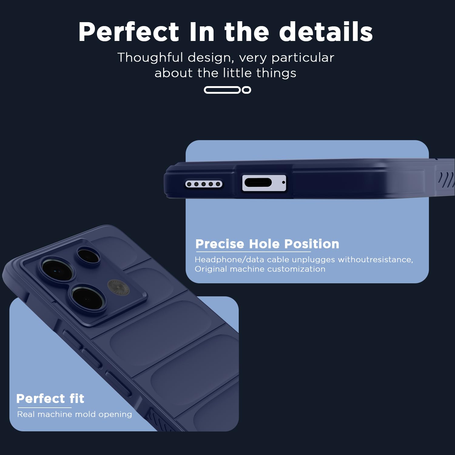Pikkme Redmi Note 13 Pro 5G Liquid Silicone blue phone cover – photo 2