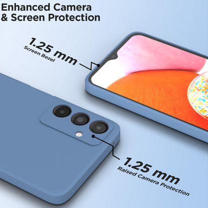Pikkme Samsung Galaxy A14 4G / A14 5G Soft Matte Silicone Shockproof Case (Aqua Blue)