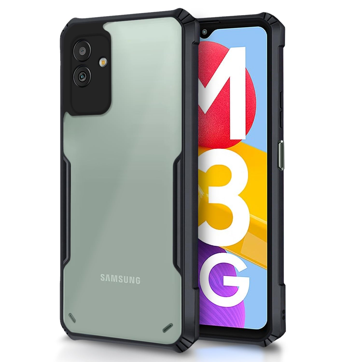Samsung M13 5G back cover in black by Pikkme