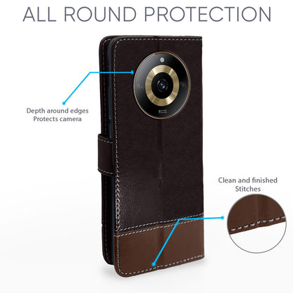 Pikkme Realme Narzo 60 5G coffee & brown wallet flip cover – photo 4