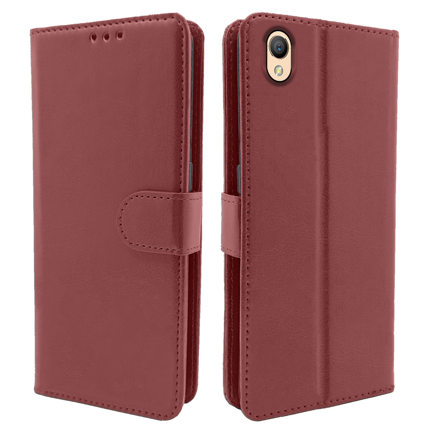 Pikkme Oppo A37 Vintage Flip Cover (Brown)