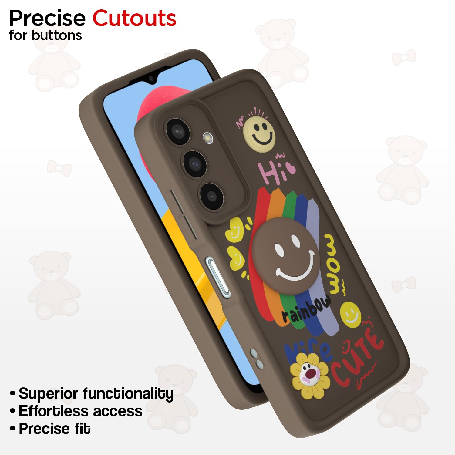 Pikkme Samsung M35 5G Soft Silicone brown mobile cover – photo 6