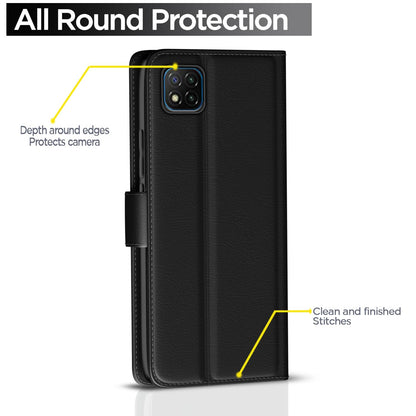 Black Wallet wallet flip cover for Poco C3 – Pikkme – photo 4