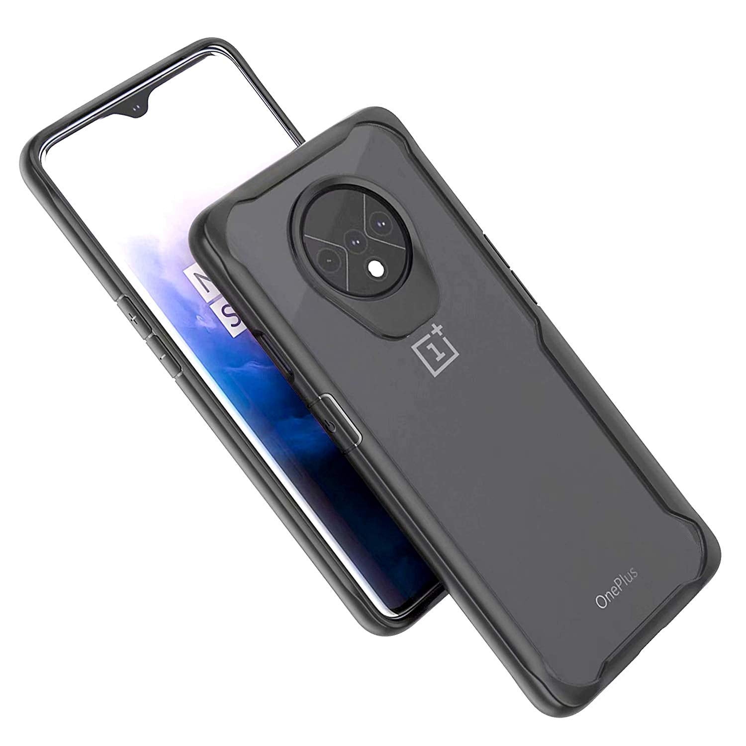 Black back cover for OnePlus 7T – Pikkme