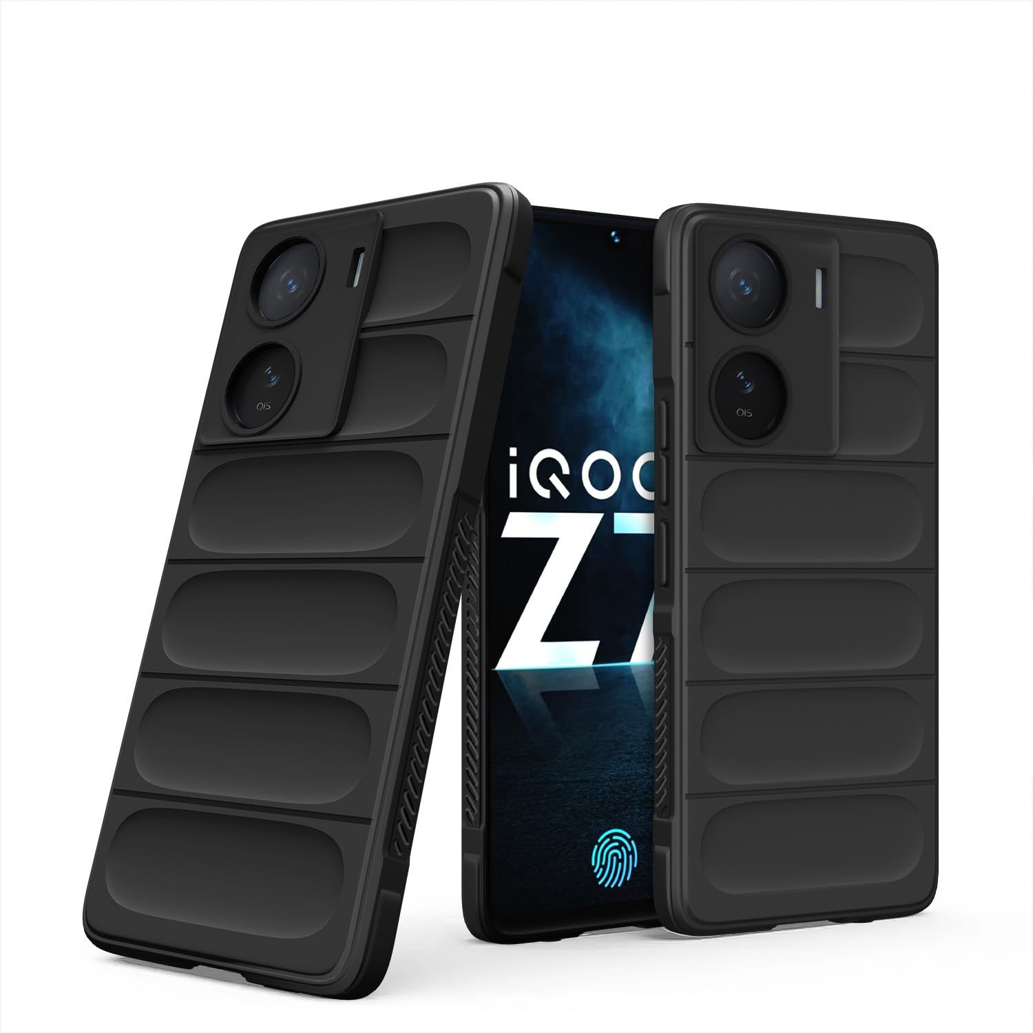 Black Liquid Silicone back cover for iQOO Z7/Z7s 5G – Pikkme