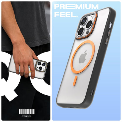 Pikkme iPhone 14 Pro Max MagSafe black & orange mag-safe mobile cover – photo 2