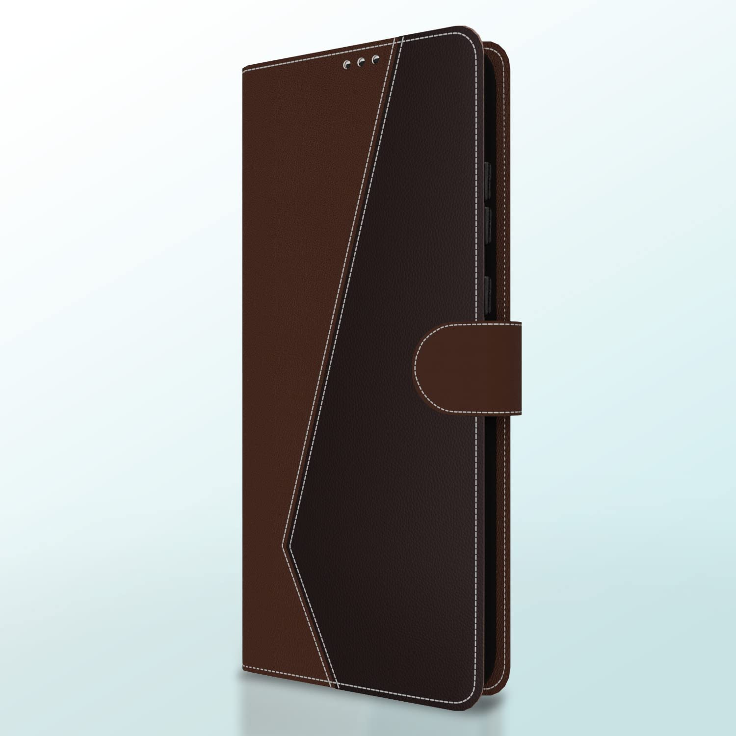 Realme Narzo 50A Magnetic flip cover in brown & coffee by Pikkme – photo 5
