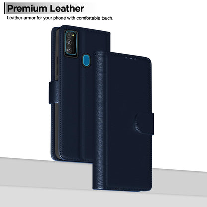 Pikkme Samsung Galaxy M21  Vintage Flip Cover (Blue)