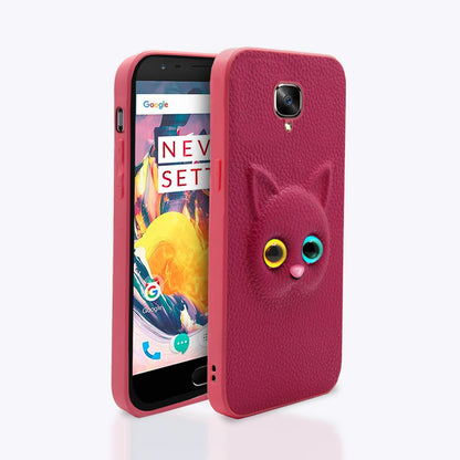 Pink Cat mobile back cover for OnePlus 3/3T – Pikkme