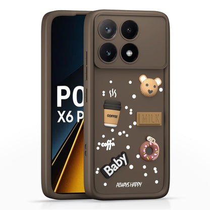 Brown mobile back cover for Poco X6 Pro 5G/3D – Pikkme