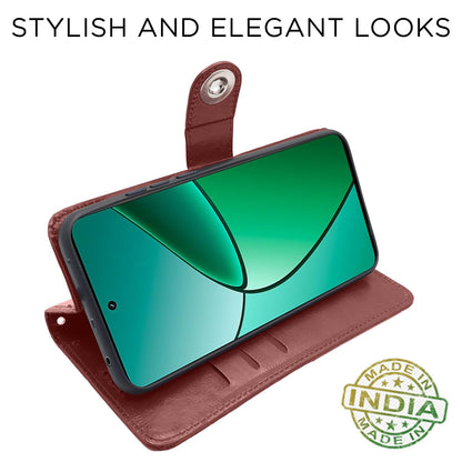 Brown Button flip case for Realme 12 Plus/P1/Narzo 70/70 Pro 5G – Pikkme – photo 5