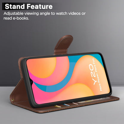 Pikkme tan Wallet flip cover for Vivo Y12s/Y20/Y20i/Y20G – photo 3
