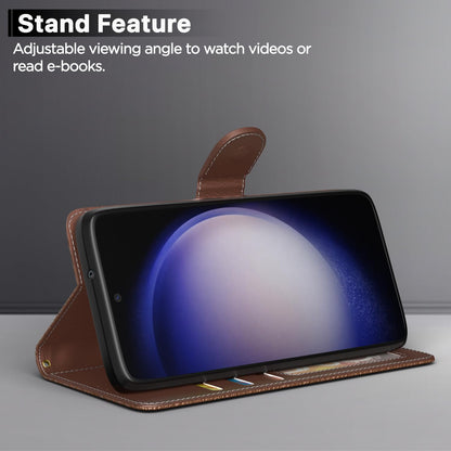 Samsung S23 FE 5G Wallet wallet flip cover in tan by Pikkme – photo 3